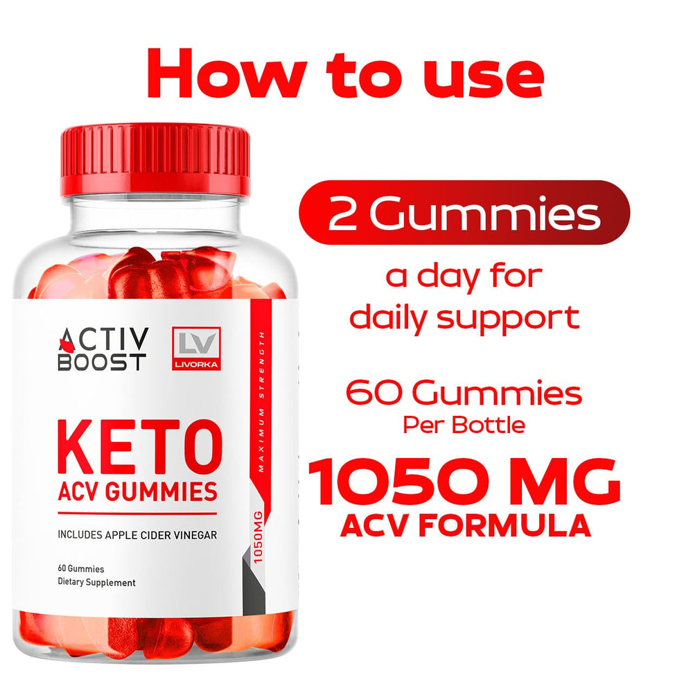 LIVORKA ActivBoost Keto Gummies ingredients close-up, keto-friendly formula.