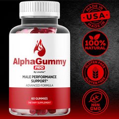 LIVORKA Alpha Gummy Pro close-up texture of chewy gummies.