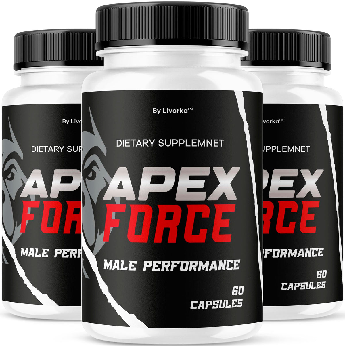 LIVORKA Apex Force bottle front for daily energy support