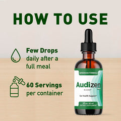 Audizen Pro drops placed directly in the mouth for easy use
