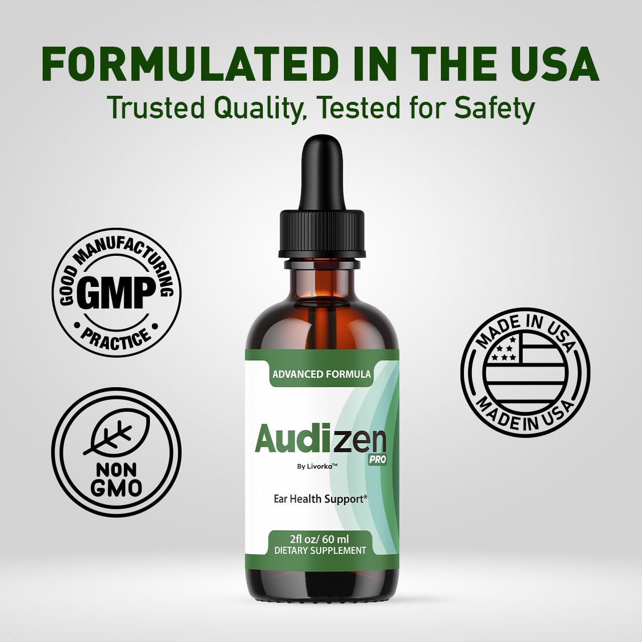 Three pack LIVORKA Audizen Pro drops set with labeled boxes