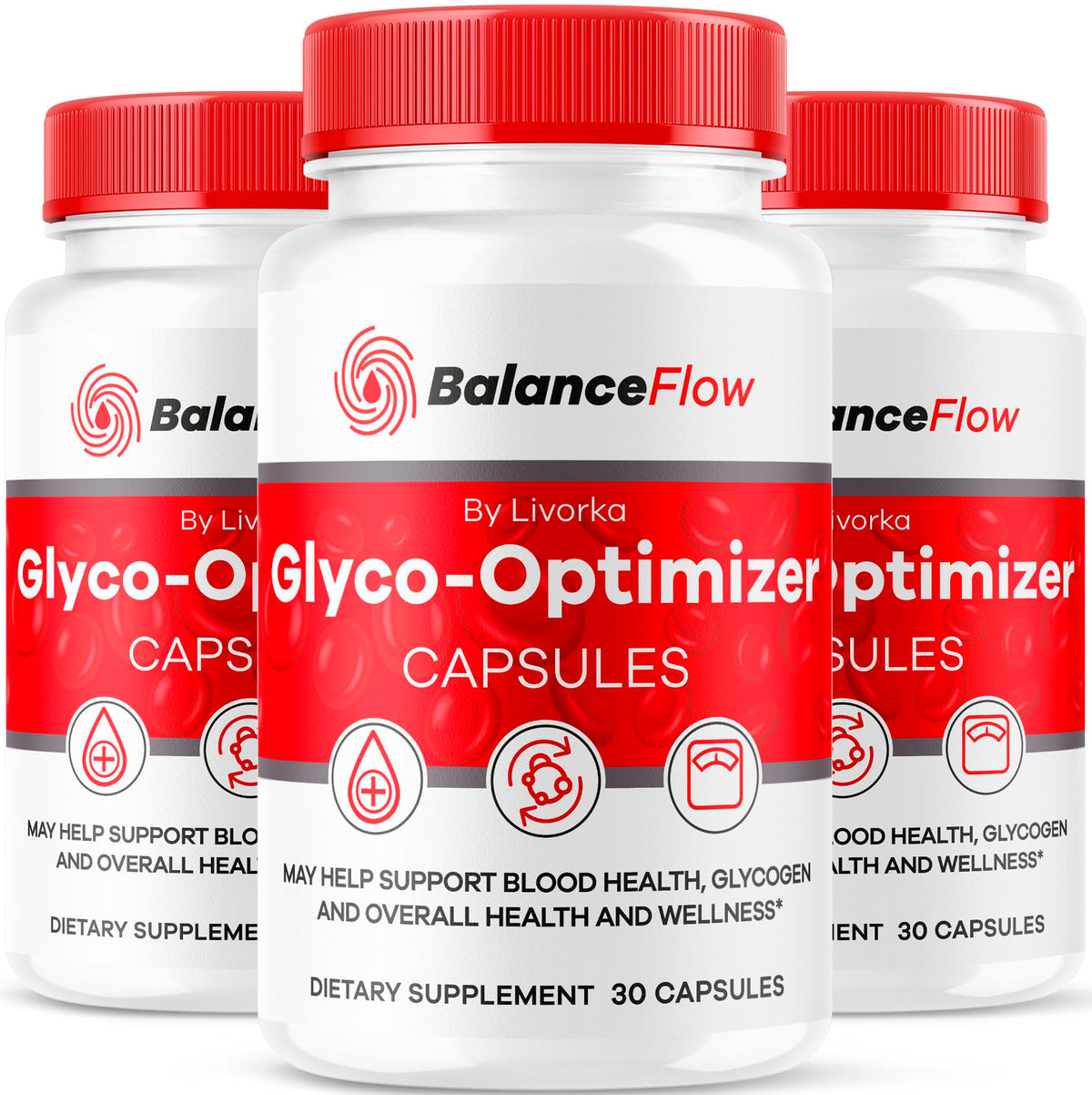 Livorka Balance Flow Glyco Optimizer pack shot supports a balanced daily routine.