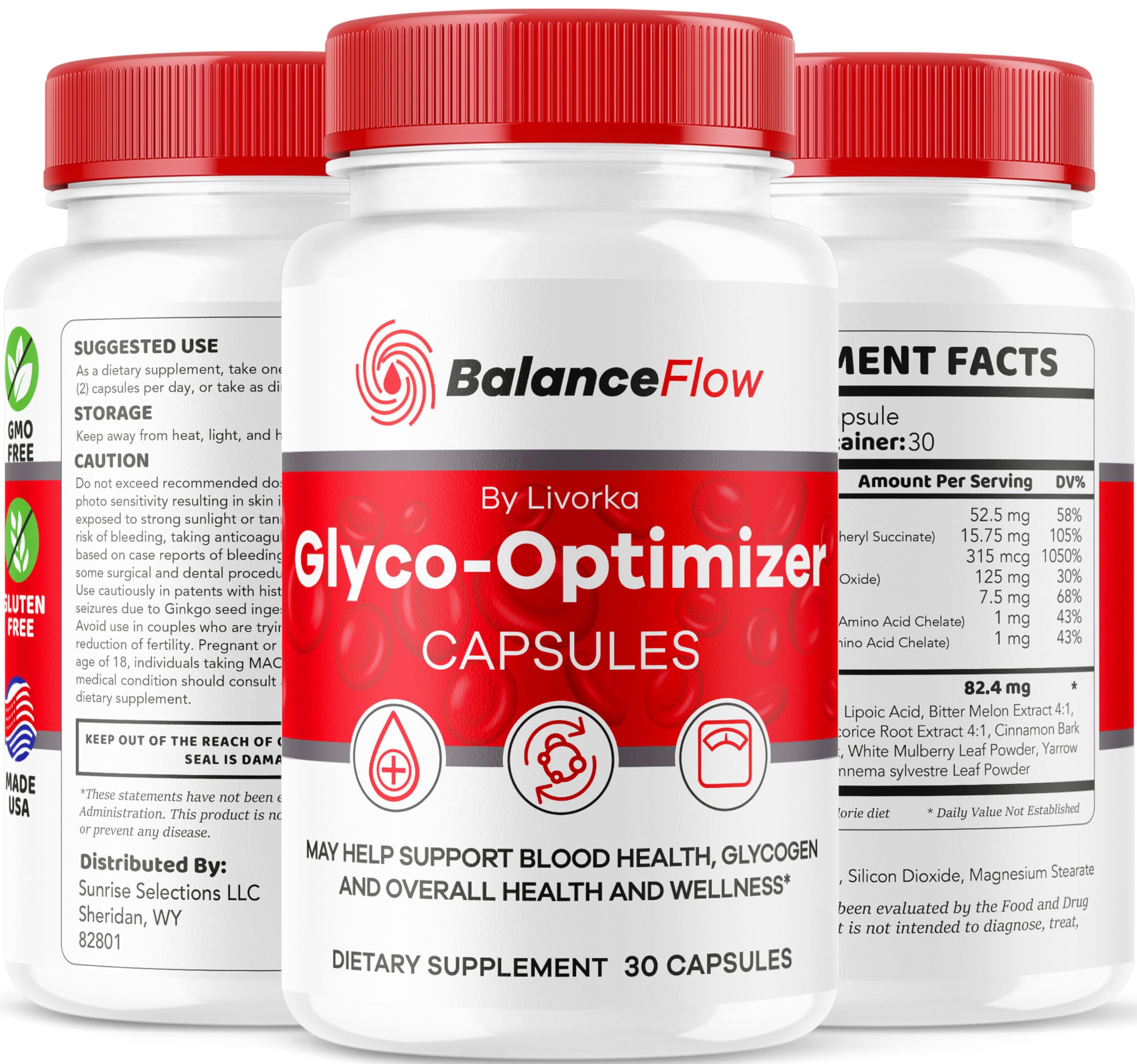 Livorka Balance Flow Glyco Optimizer three-month supply value.