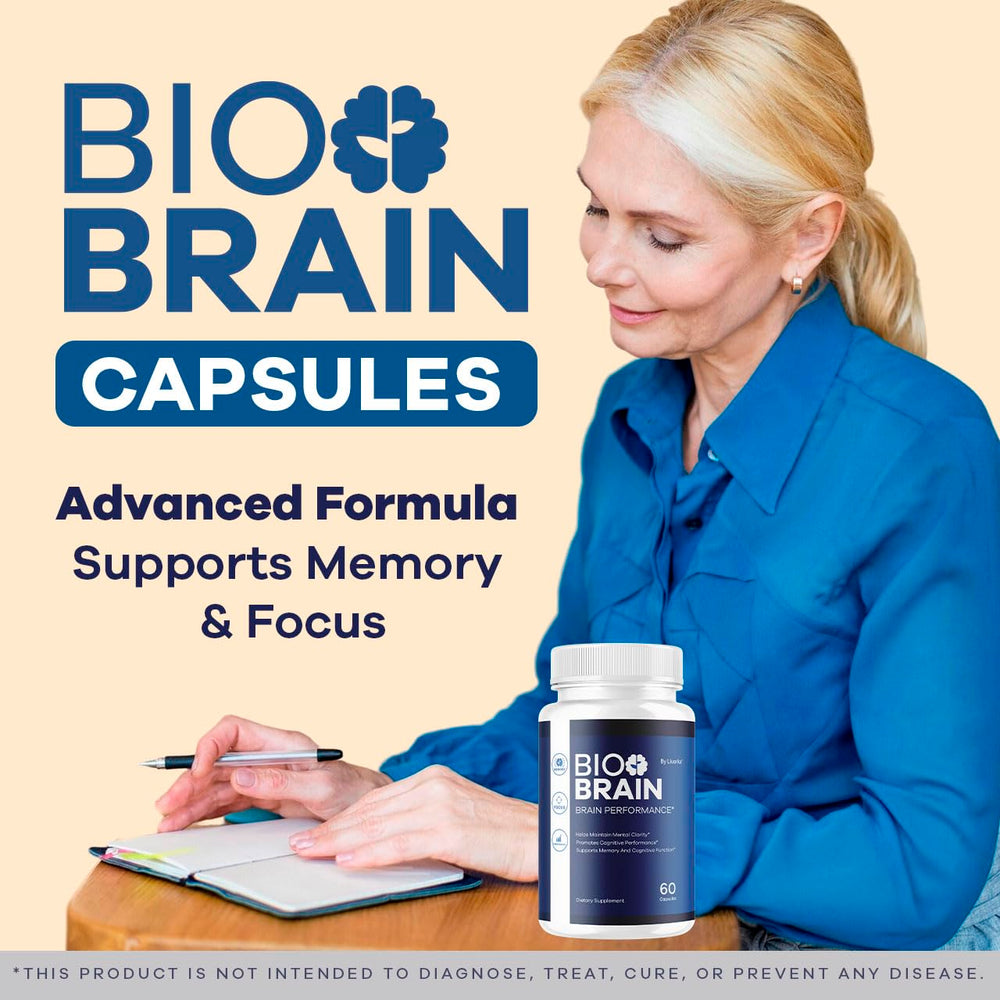 Close-up of LIVORKA Bio Brain capsules for easy daily intake.