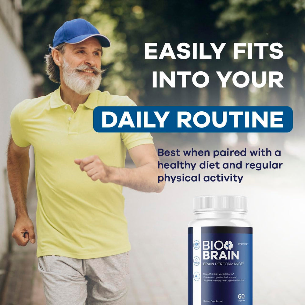 LIVORKA Bio Brain capsules in hand ready to take.
