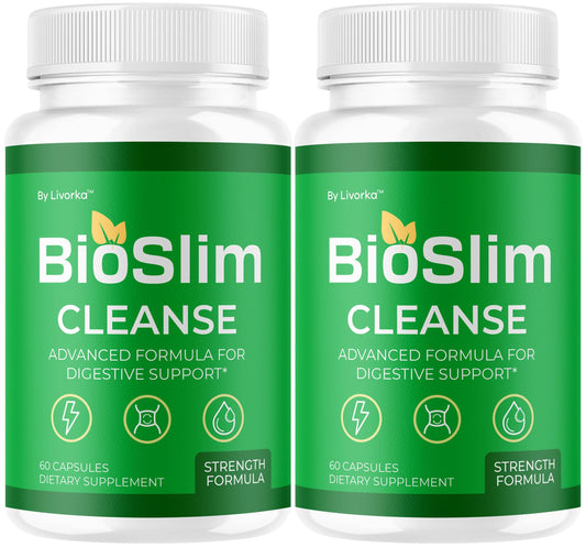 LIVORKA BioSlim Cleanse bottle front showing premium digestive support formula
