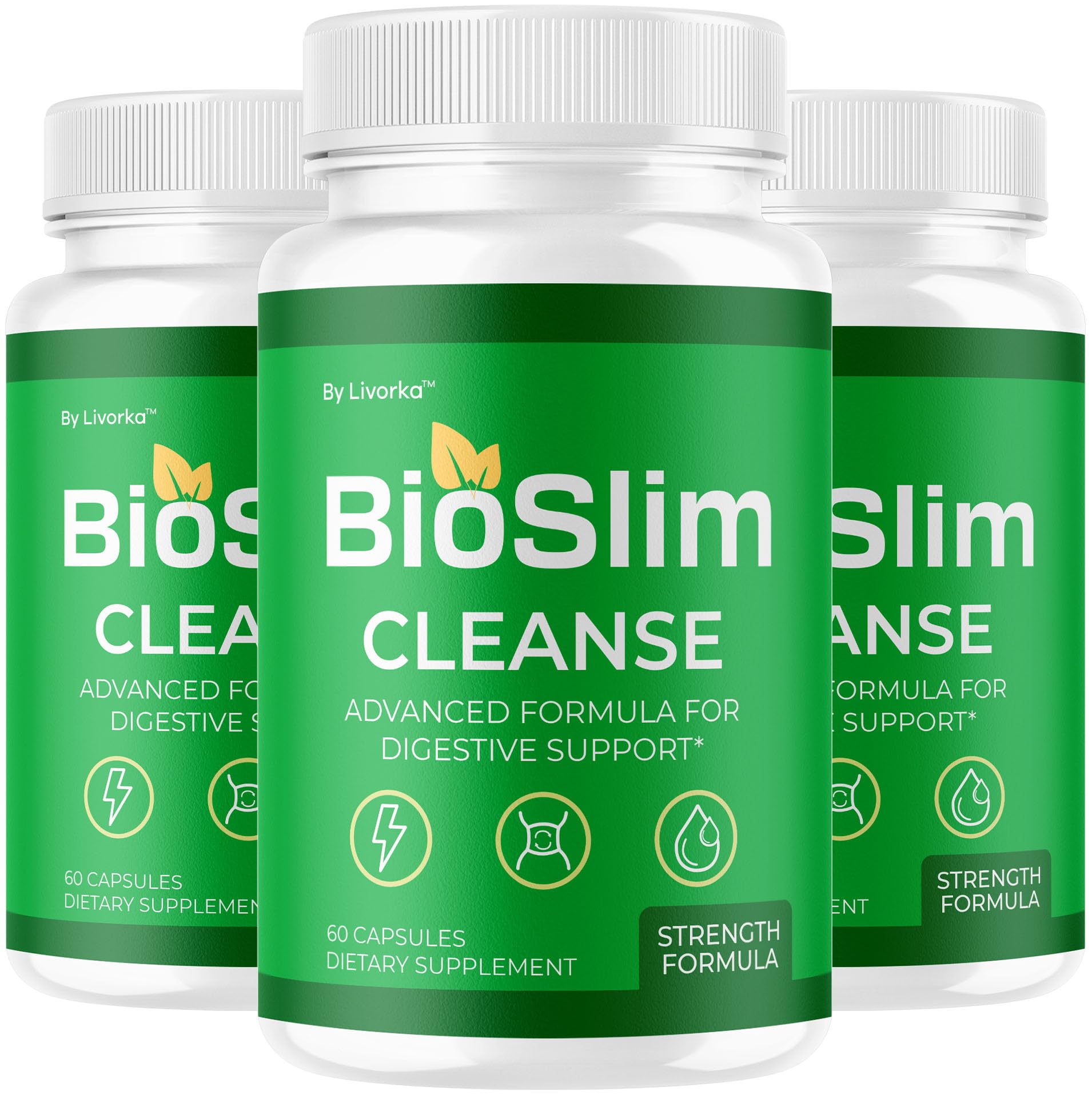 LIVORKA BioSlim Cleanse capsules bottle front for daily digestive support