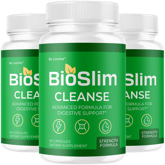 LIVORKA BioSlim Cleanse capsules bottle front for daily digestive support
