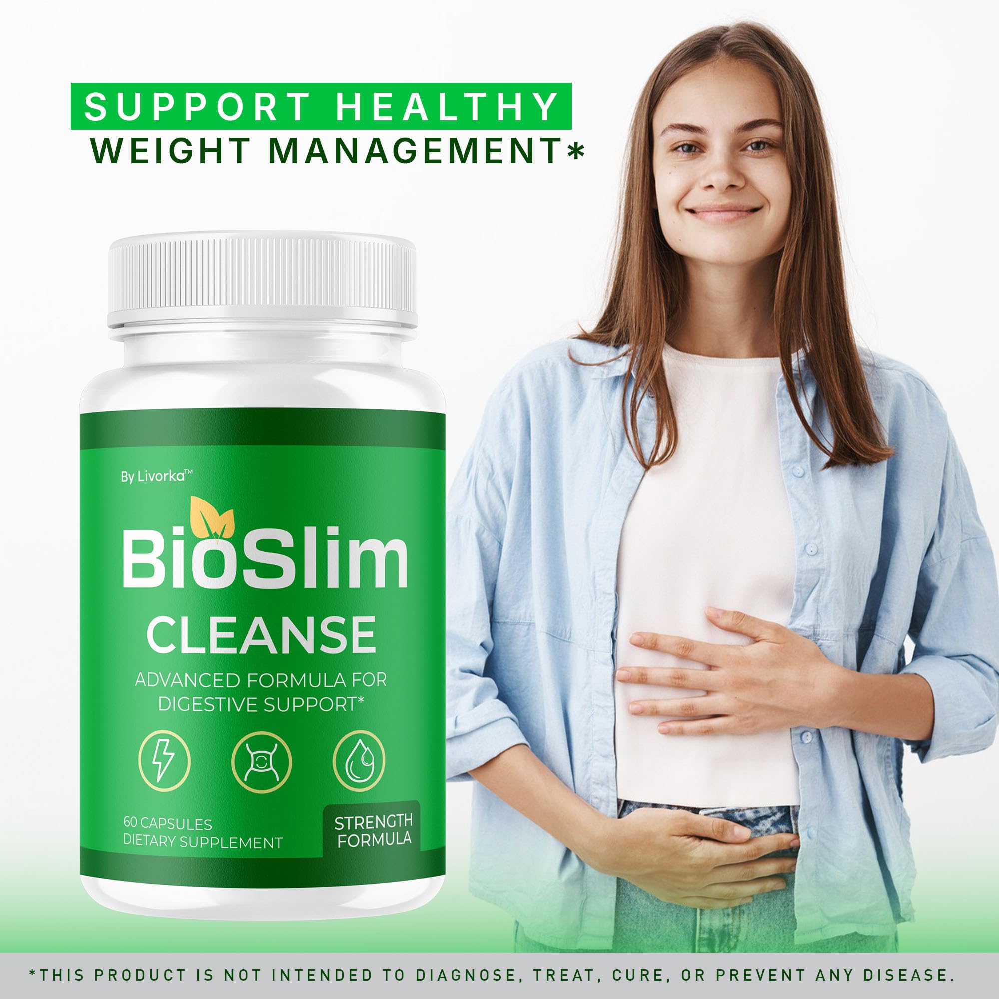 LIVORKA BioSlim Cleanse capsules pack shot for a multi-month supply