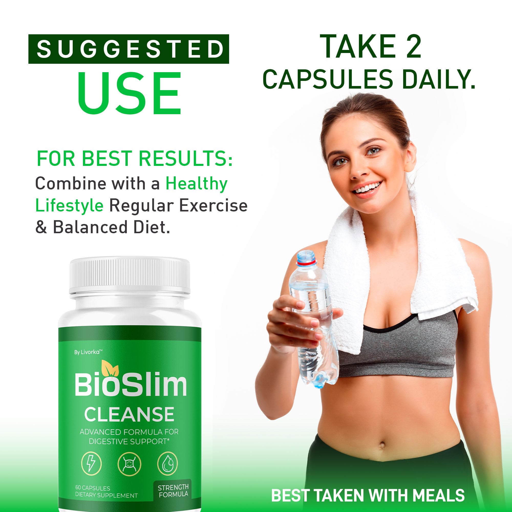 LIVORKA BioSlim Cleanse packaging box with official branding and product benefits