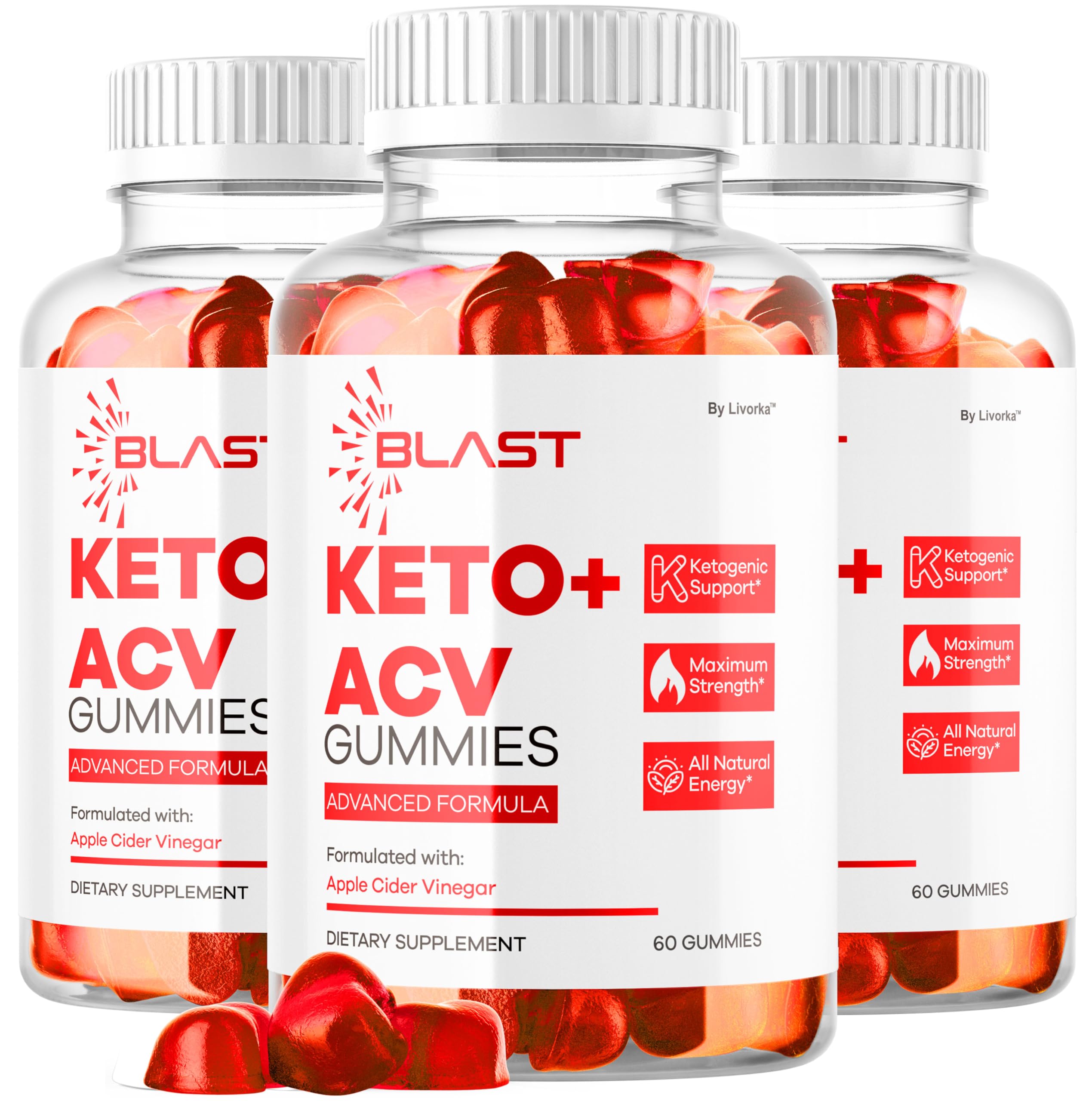 Livorka Blast Keto ACV Gummies bottle: convenient daily supplement for on-the-go wellness.