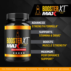 Livorka BoosterXT capsules pouring from the bottle for convenient daily routine