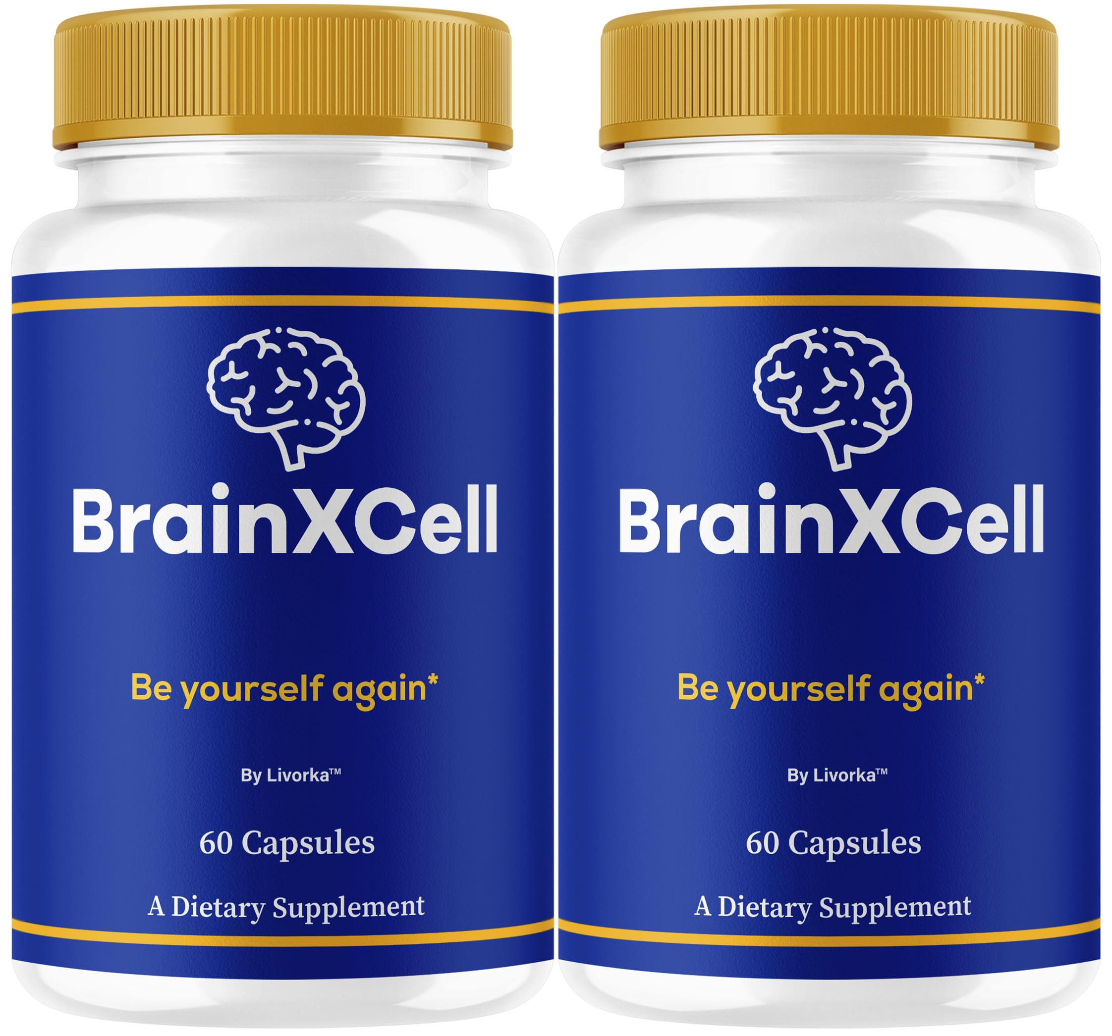 LIVORKA BrainXCell bottle setup shows a convenient daily brain support option