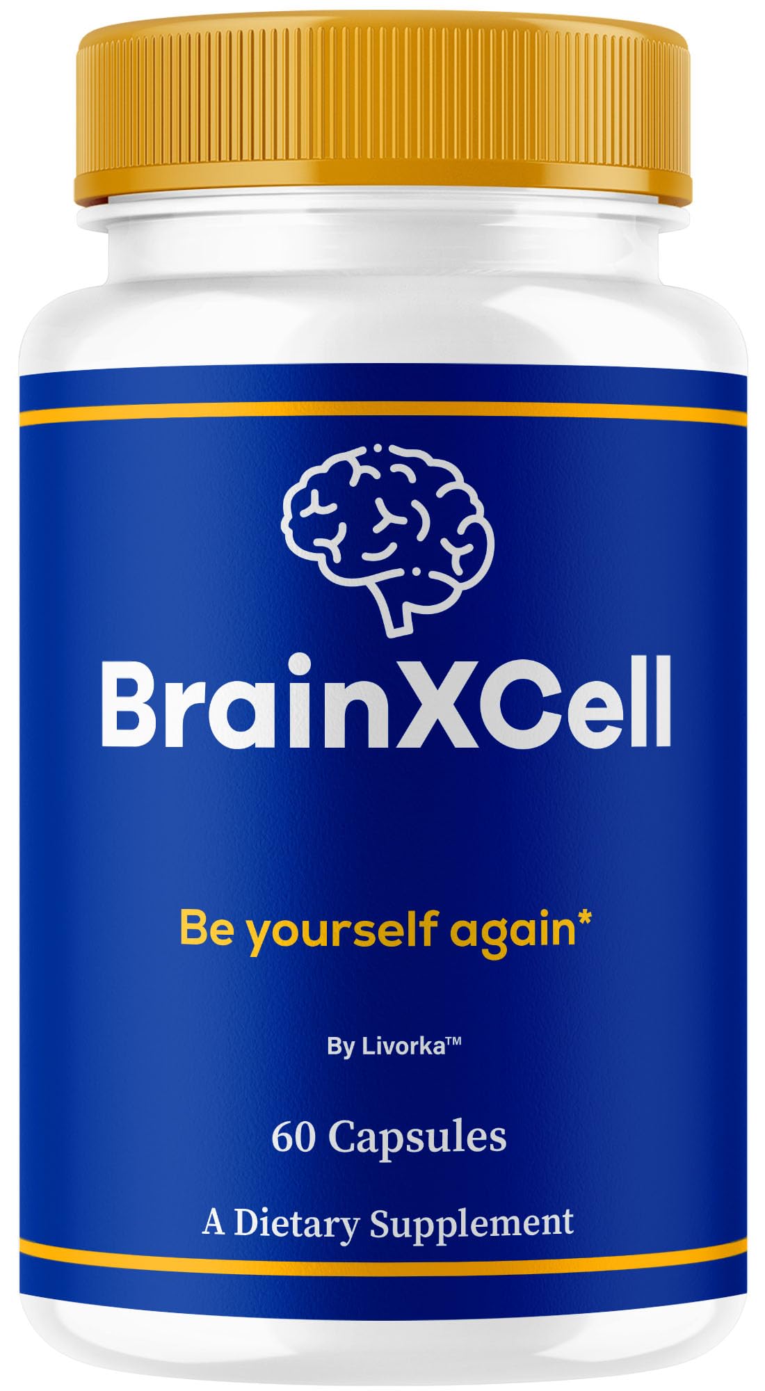 LIVORKA BrainXCell bottle on shelf for daily brain support