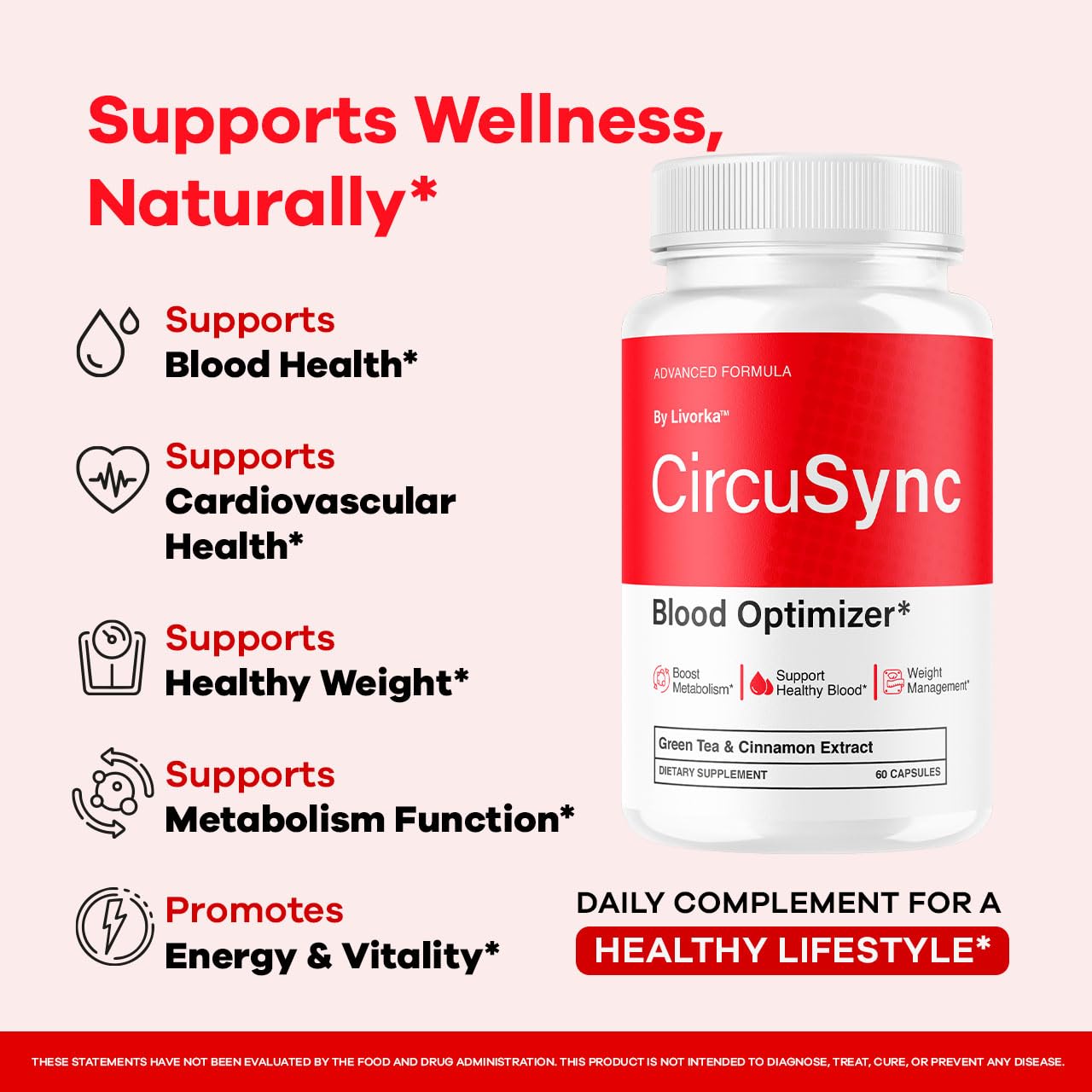 LIVORKA Circusync label highlights natural ingredients for trusted formulations.