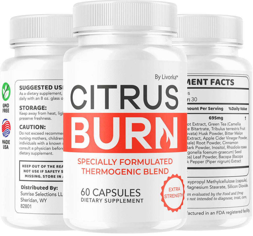 LIVORKA Citrus Burn capsule row focuses on easy access and daily consumption.