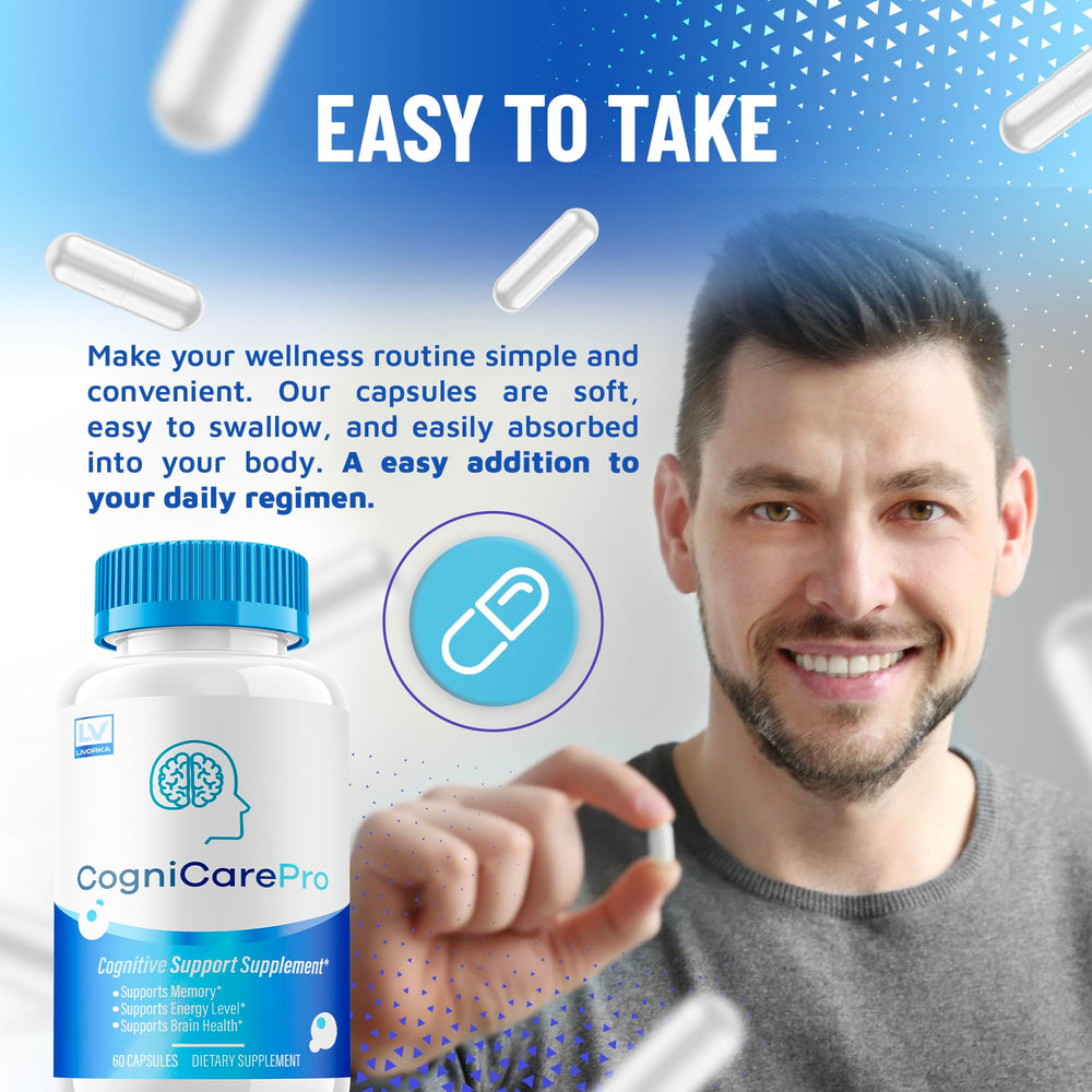 LIVORKA Cognicare Pro bottle open with capsules ready for use.