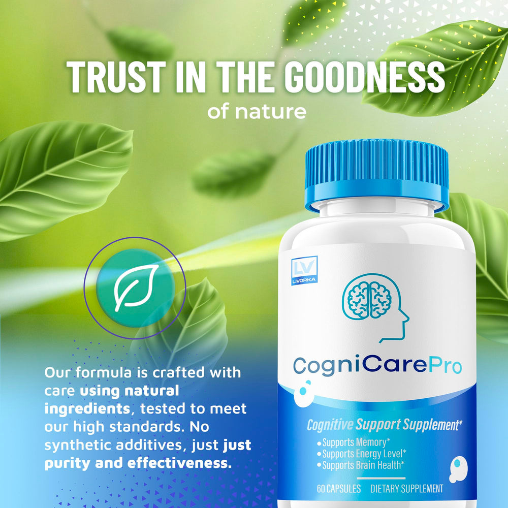 LIVORKA Cognicare Pro capsules close-up; soft-coated for easy swallow.