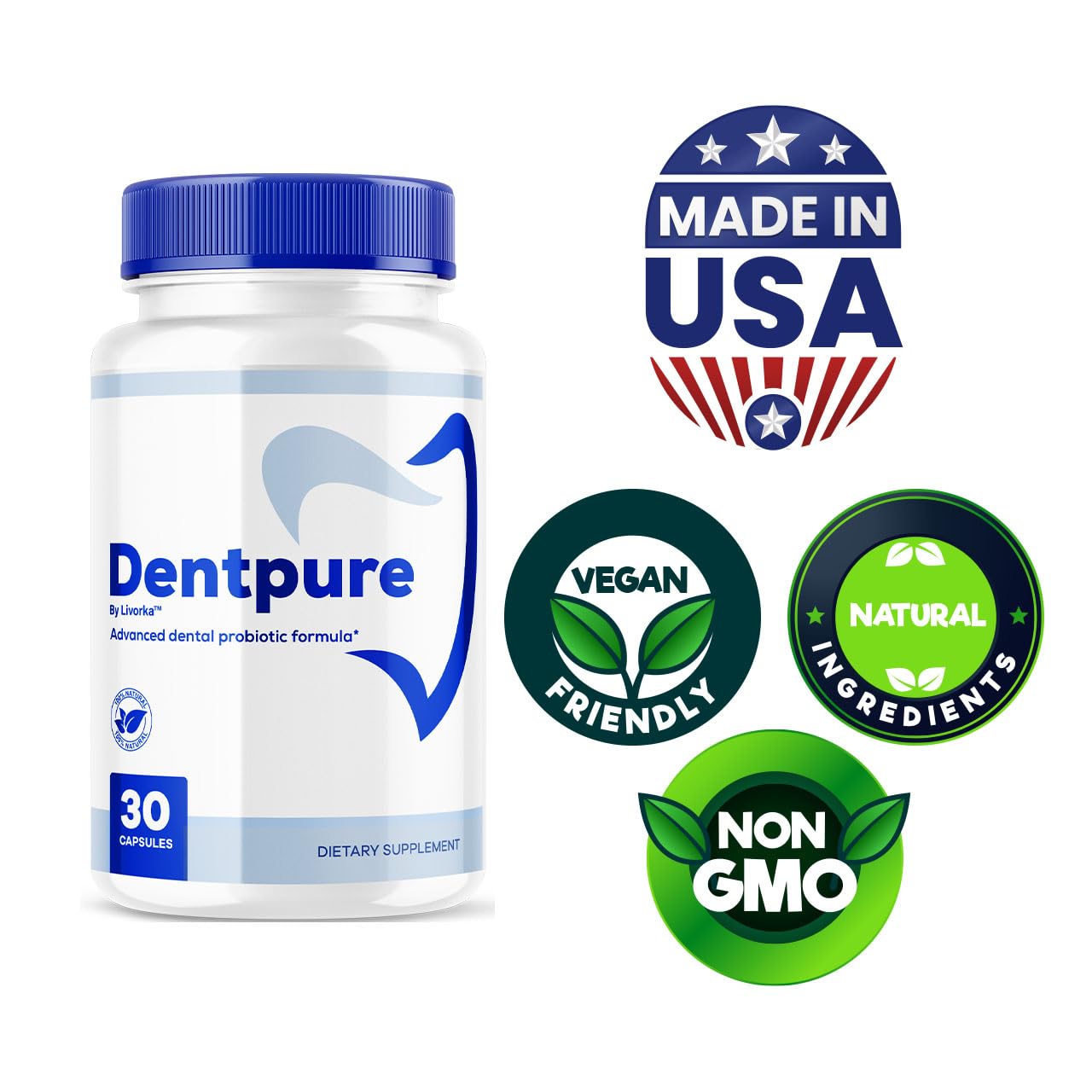 LIVORKA Dentpure denture-tablets label sample for dental care routine