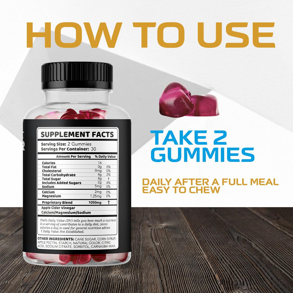 Gummy dosage serving showing daily intake for consistency.