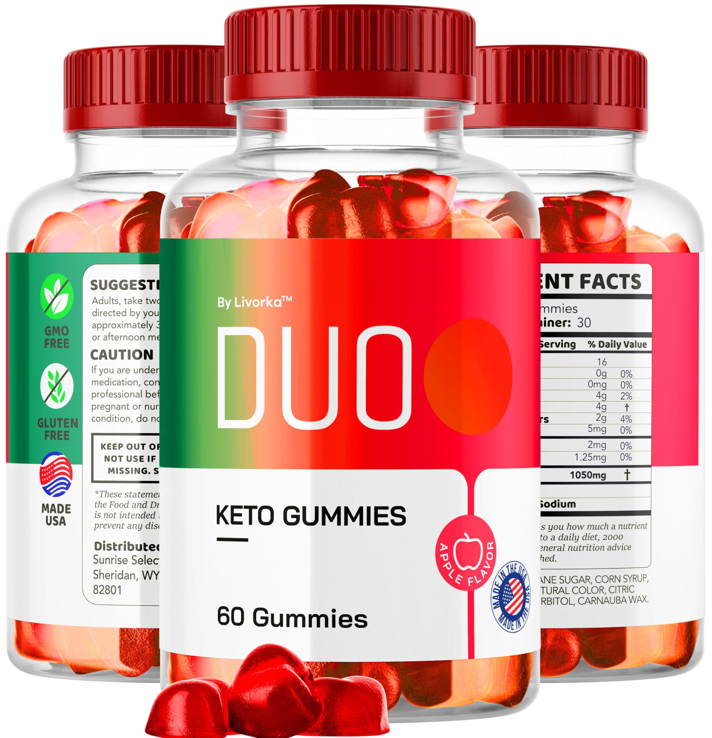 LIVORKA Duo Keto ACV Gummies bottle and glass—tasty daily ritual.