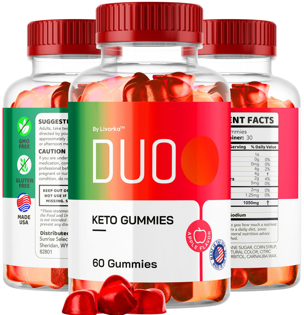 LIVORKA Duo Keto ACV Gummies bottle and glass—tasty daily ritual.