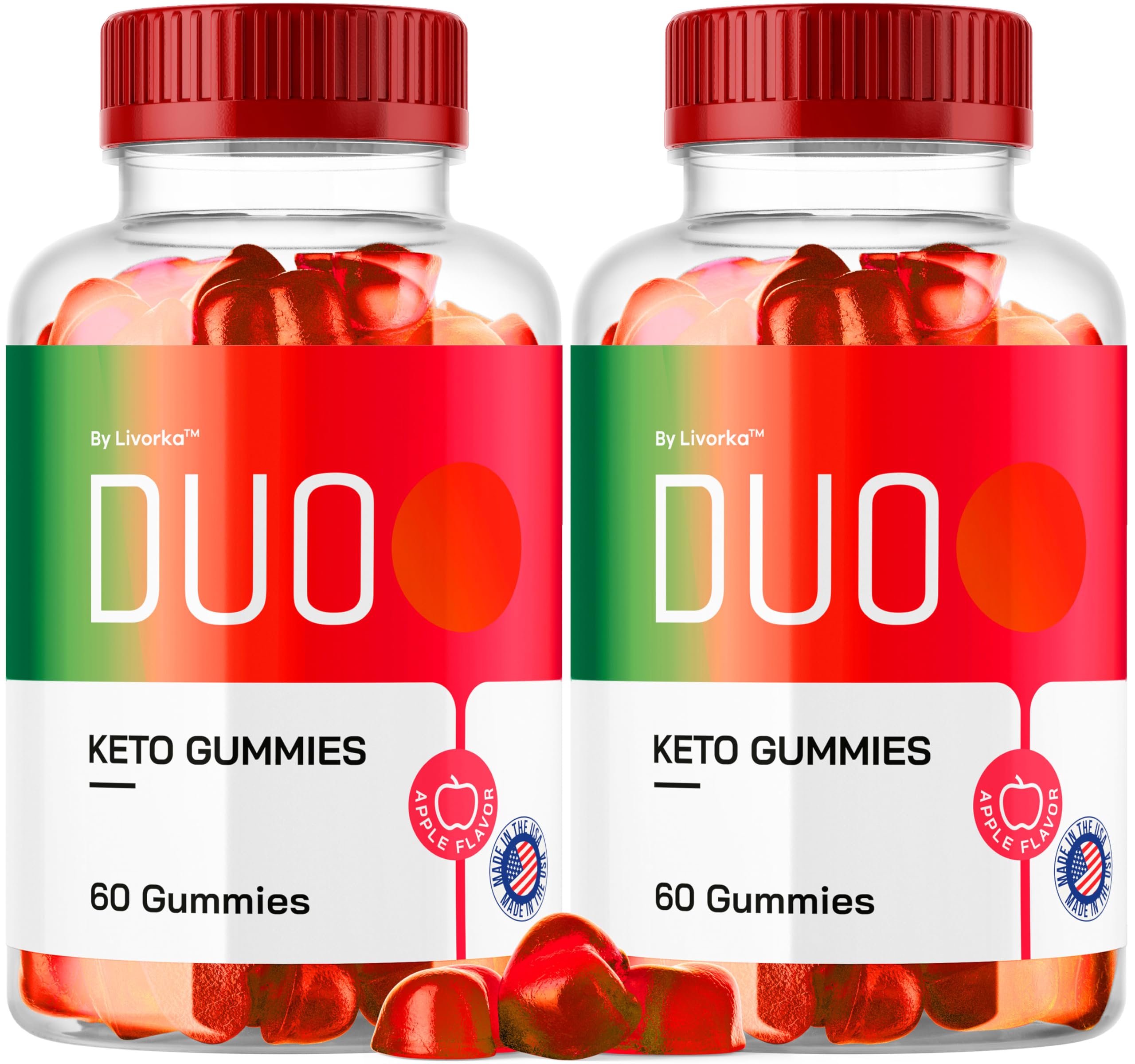 LIVORKA Duo Keto ACV Gummies pack front view for convenient daily wellness support.