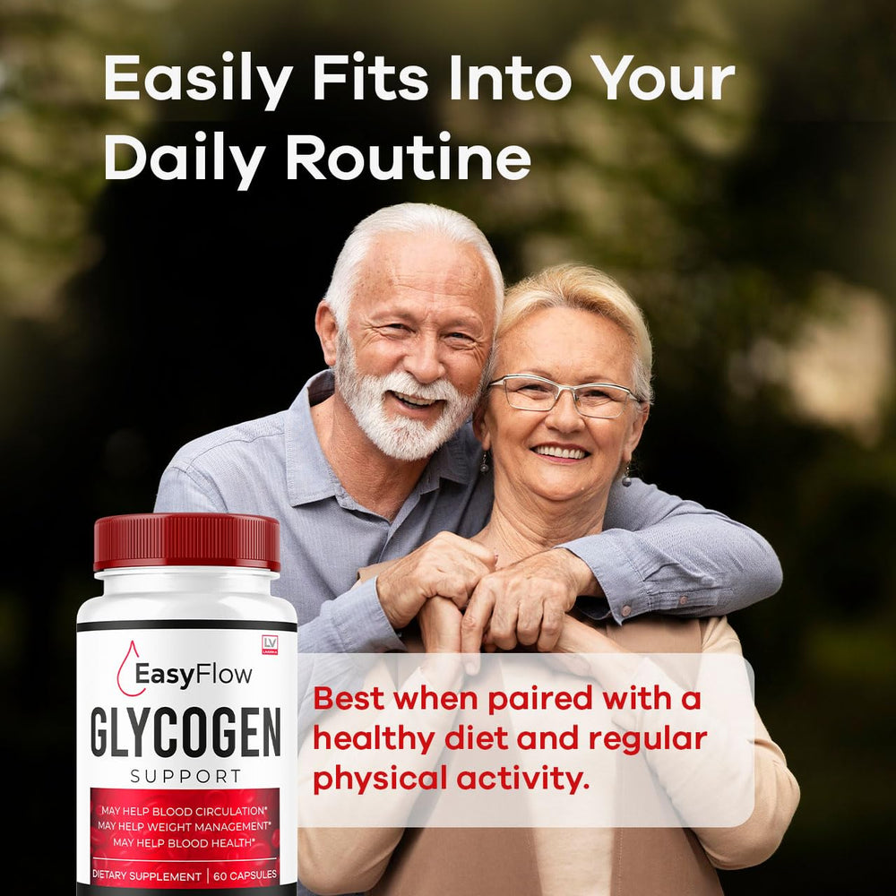 LIVORKA Easy Flow Glycogen with a glass of water for better absorption.