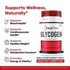LIVORKA Easy Flow Glycogen label view highlights vegan, non-GMO formula.