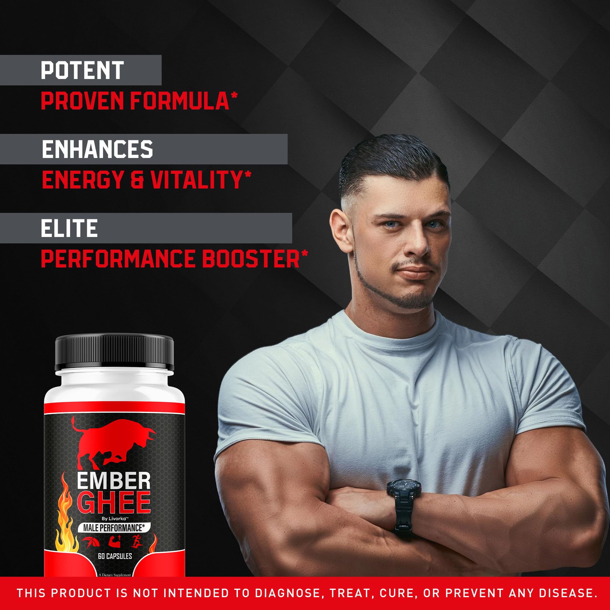 LIVORKA Ember Ghee capsules close-up, easy-to-swallow daily capsules
