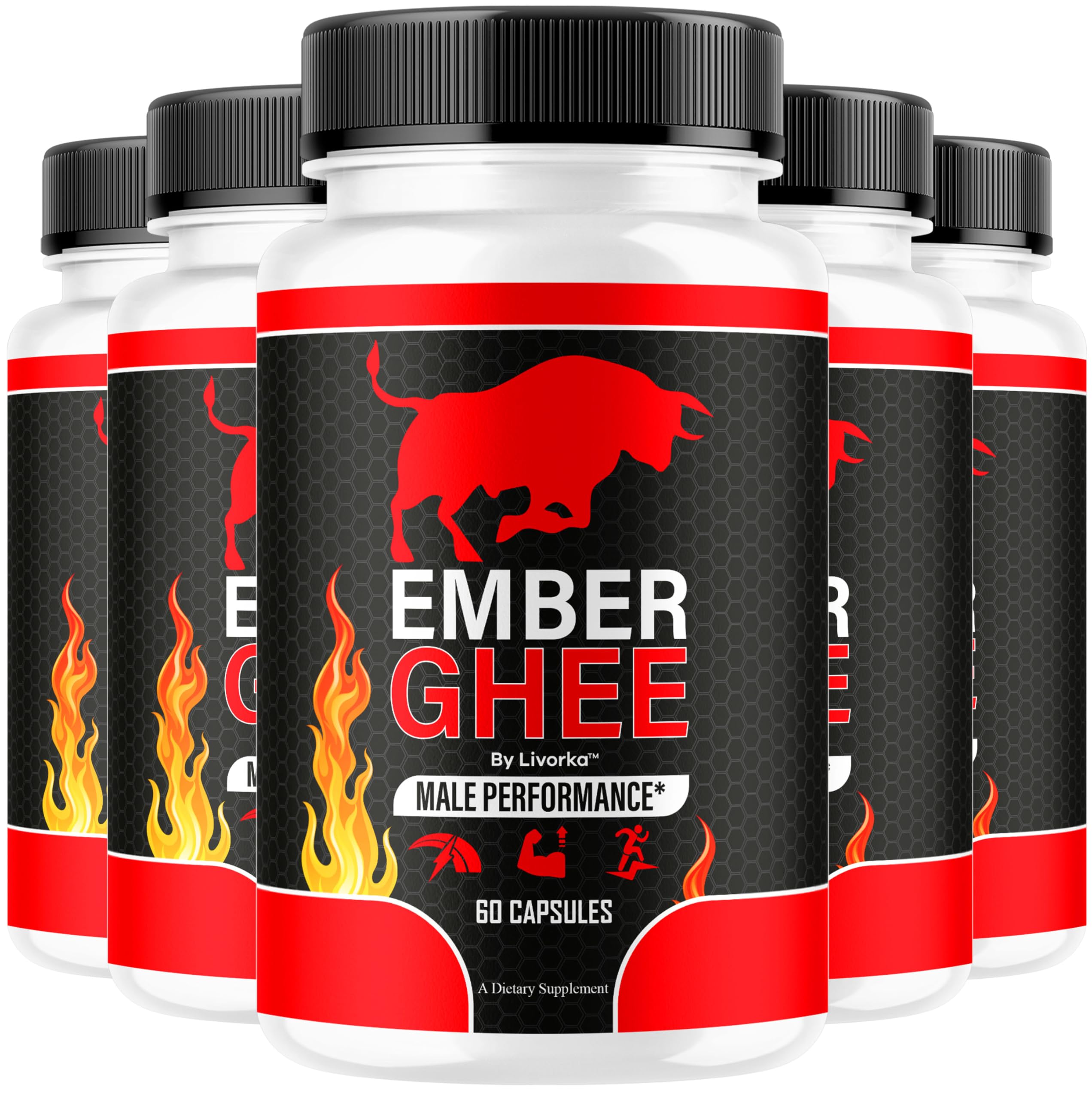 LIVORKA Ember Ghee pills bottle front for men's daily wellness