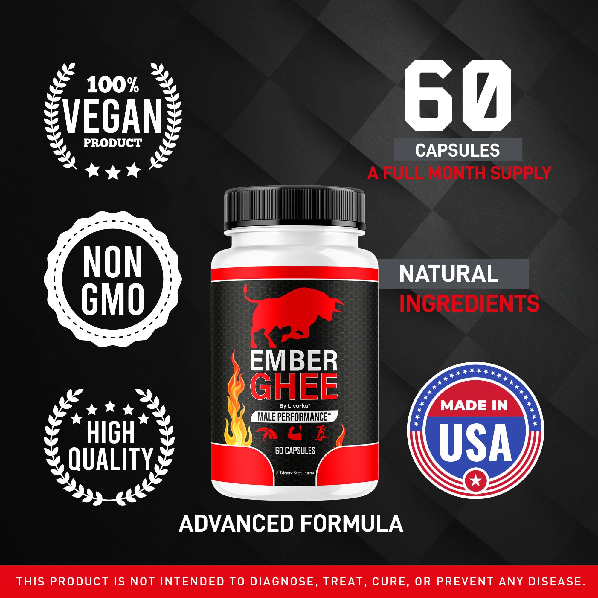 LIVORKA Ember Ghee Pills capsules closeup with natural formula