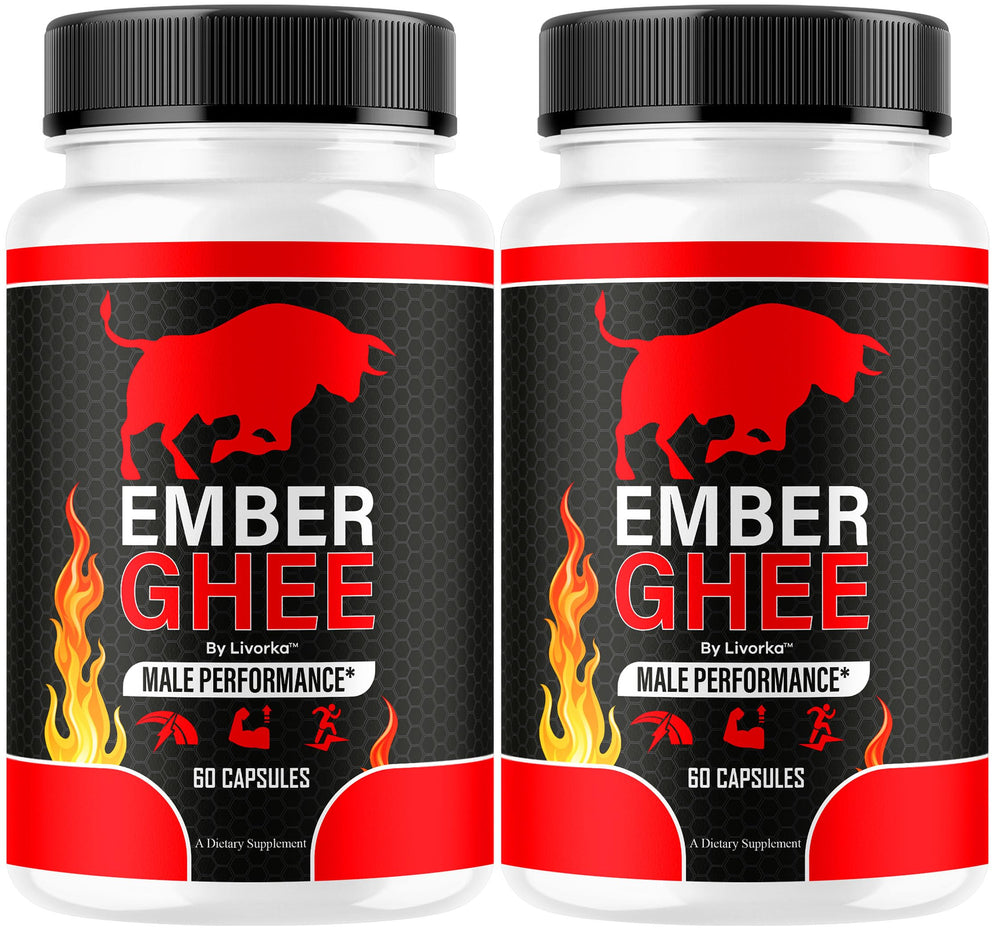 LIVORKA Ember Ghee Pills for Men pack front showing daily vitality