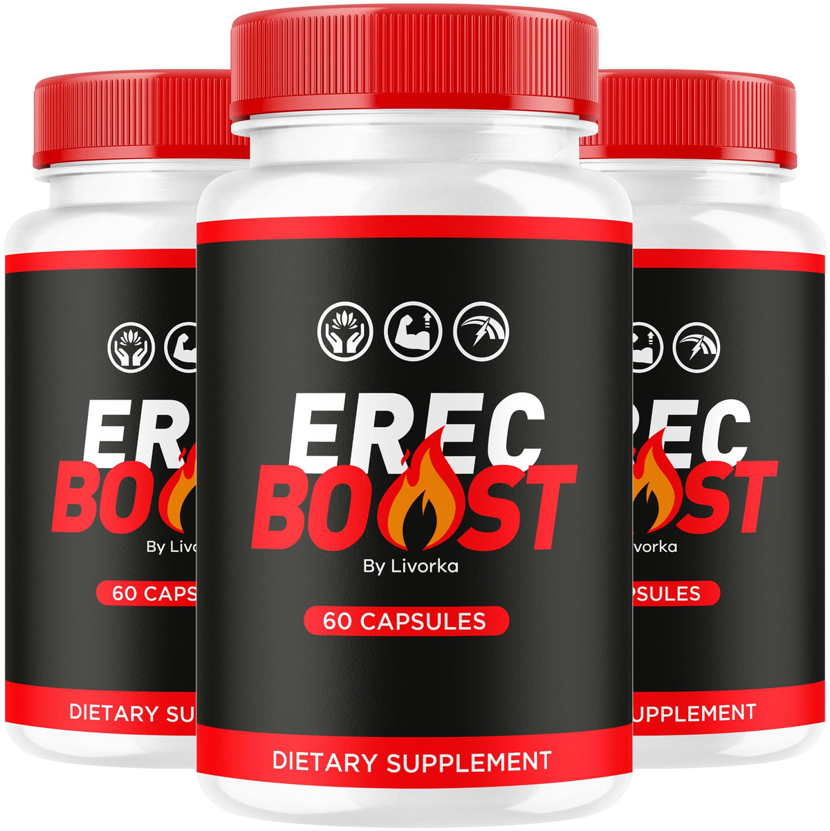 Livorka ErecBoost capsules bottle front for daily vitality on the go