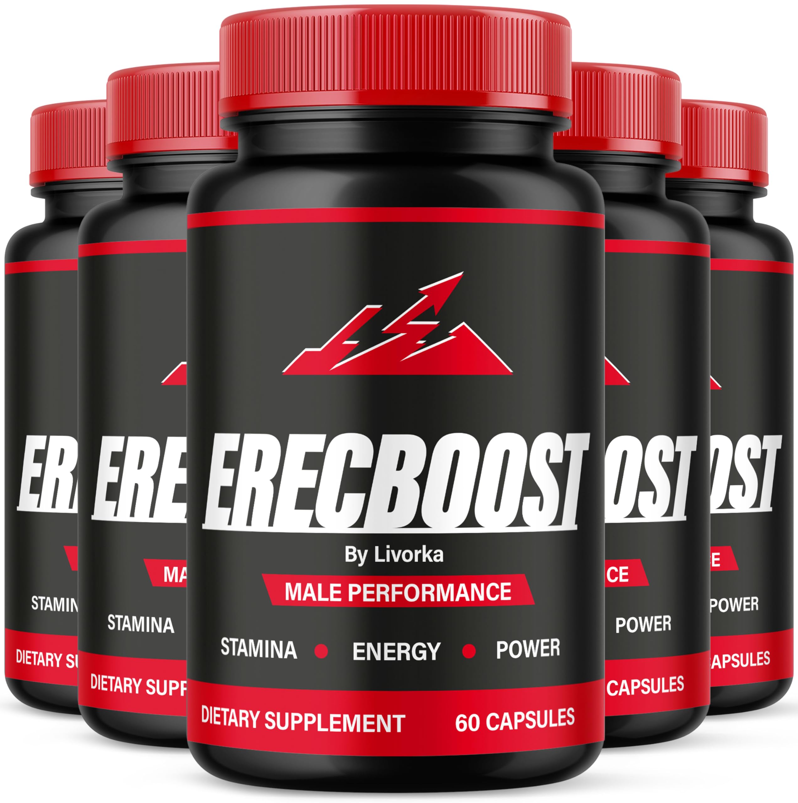 LIVORKA ErecBoost capsules bottle—all-natural daily wellness support.