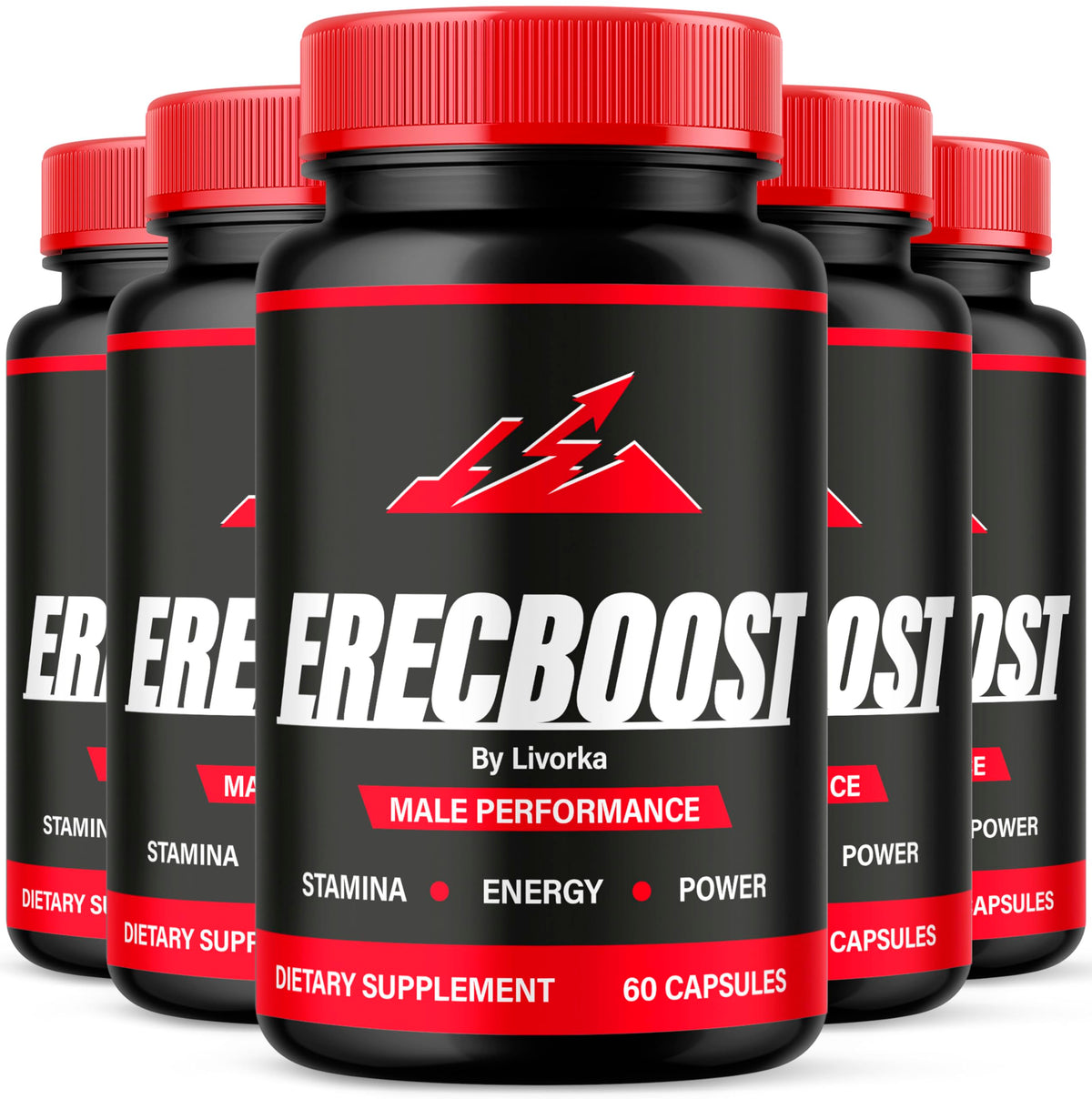 LIVORKA ErecBoost capsules bottle—all-natural daily wellness support.