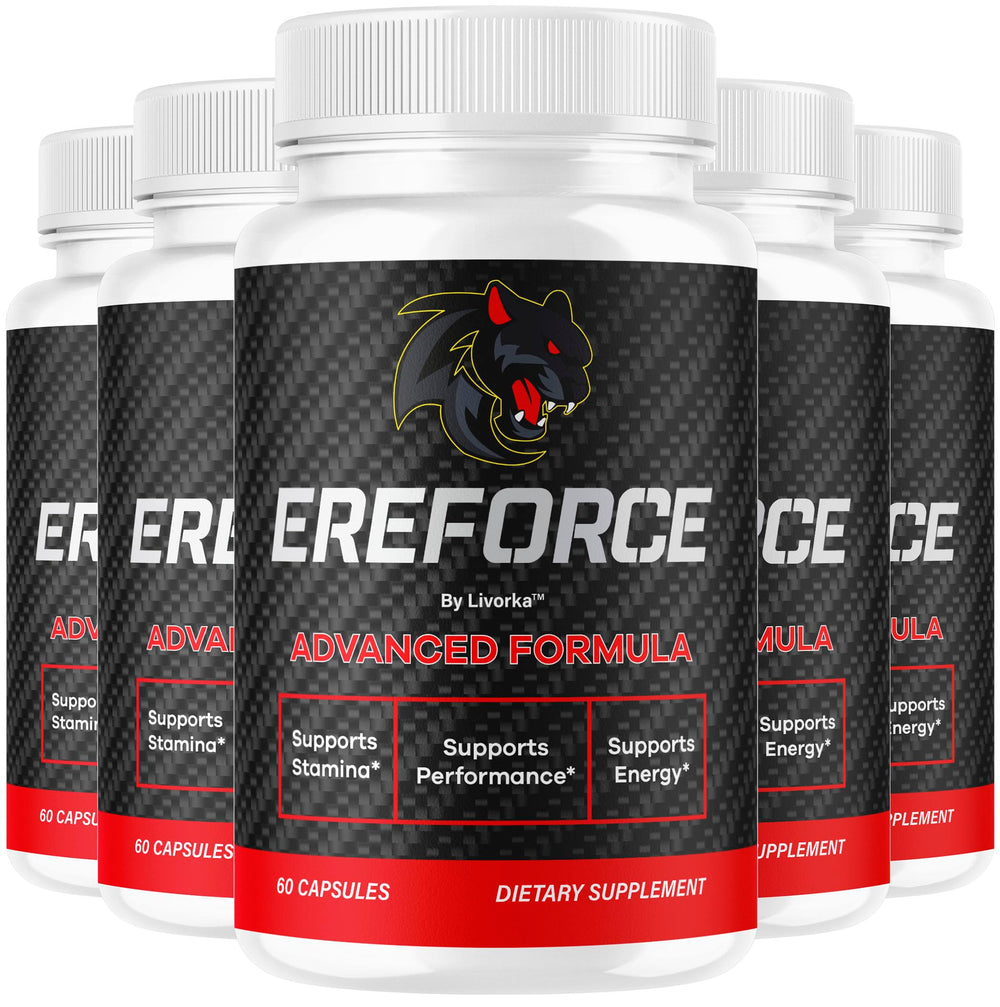 LIVORKA Ereforce bottle front view for daily wellness with premium capsules.