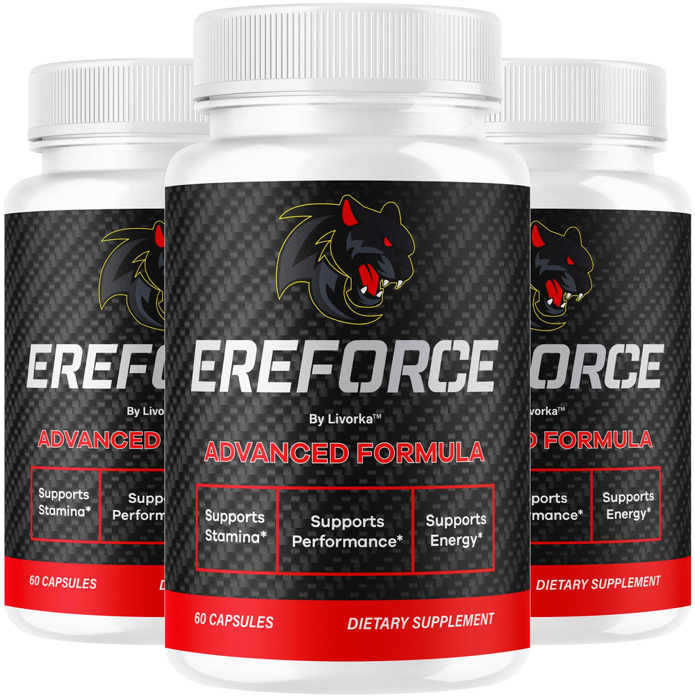 LIVORKA Ereforce bottle front: premium all-natural capsules for daily wellness
