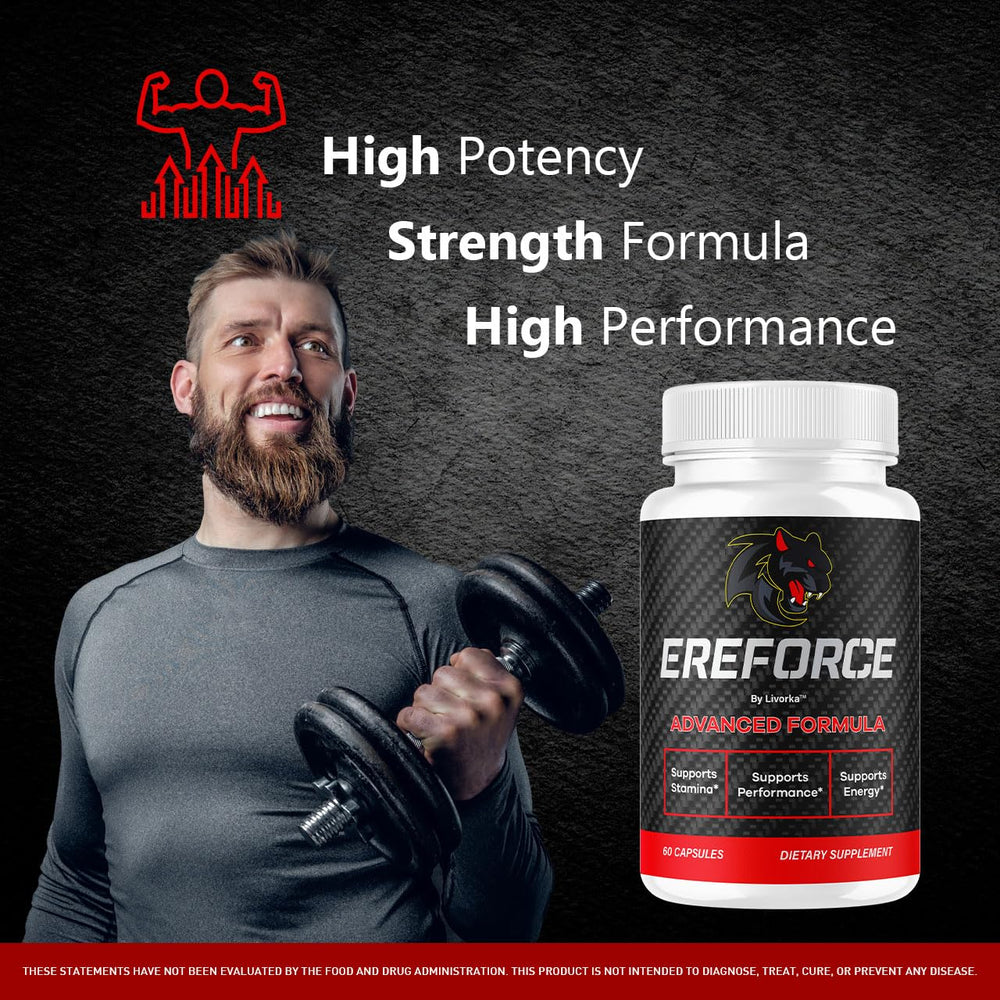 LIVORKA Ereforce capsules closeup: smooth, natural formulation on display
