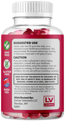LIVORKA Eros Bites Gummies bottle back reveals natural ingredients