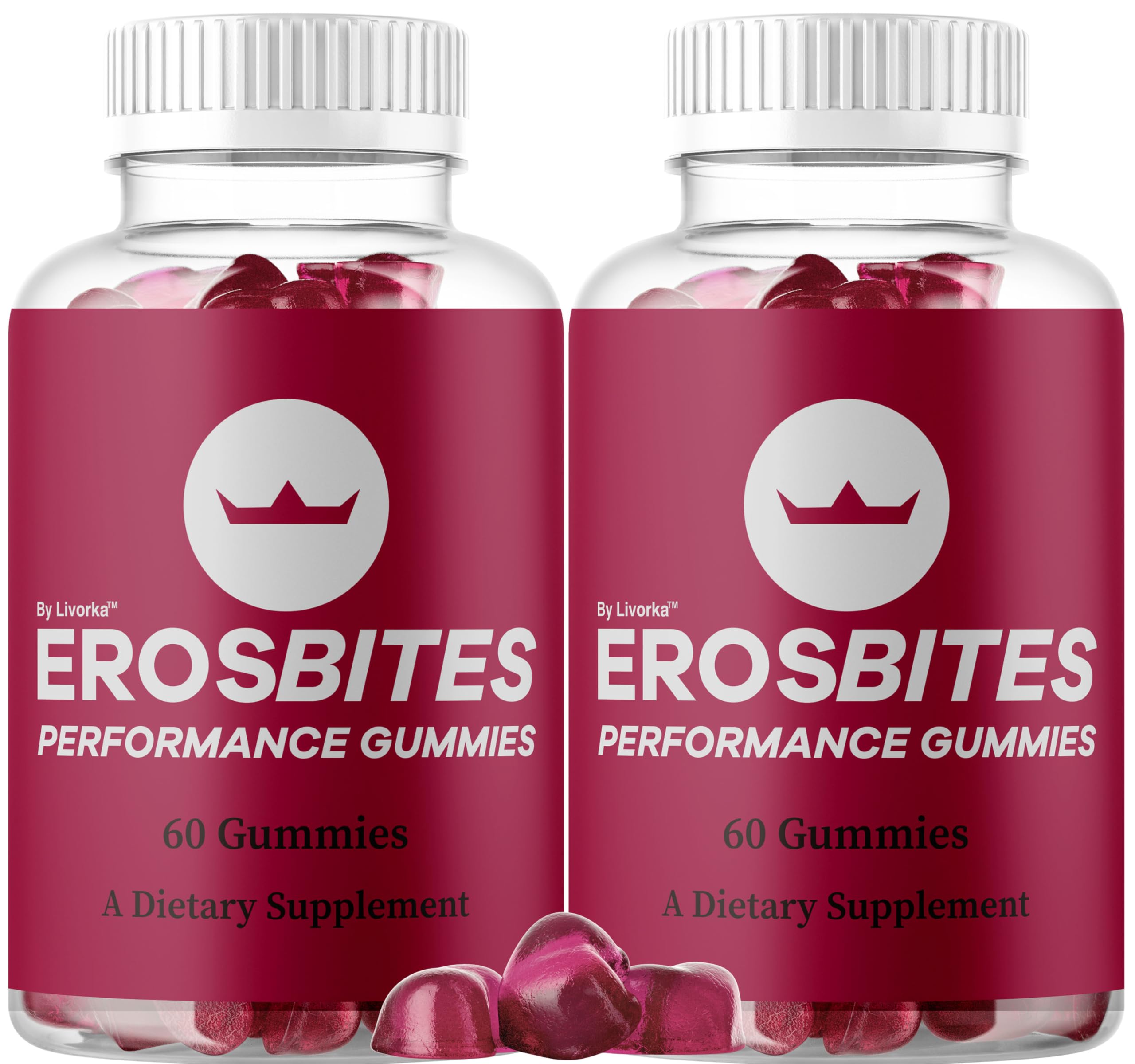 LIVORKA Eros Bites Gummies bottle front view for daily wellness