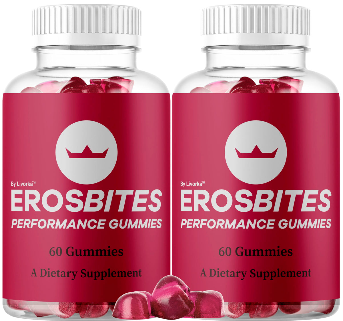 LIVORKA Eros Bites Gummies bottle front view for daily wellness