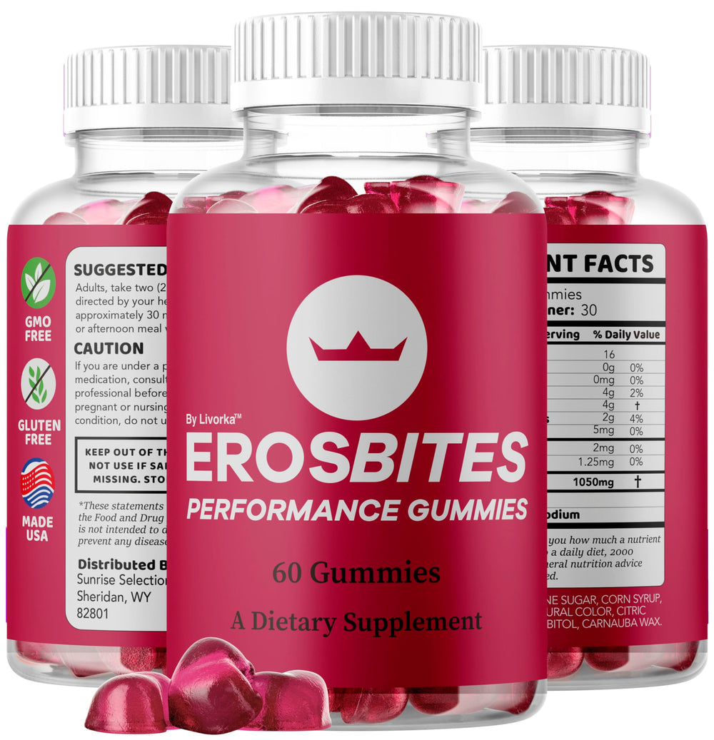 LIVORKA Eros Bites Gummies serving portion two gummies daily guidance