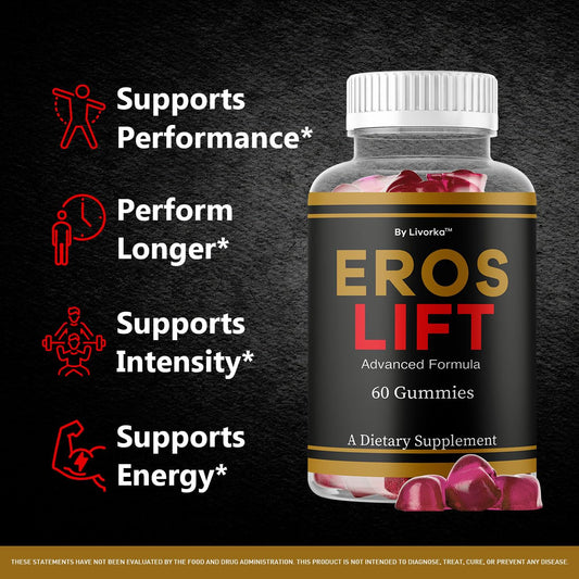LIVORKA Eros Lift gummies bottle back with ingredient details