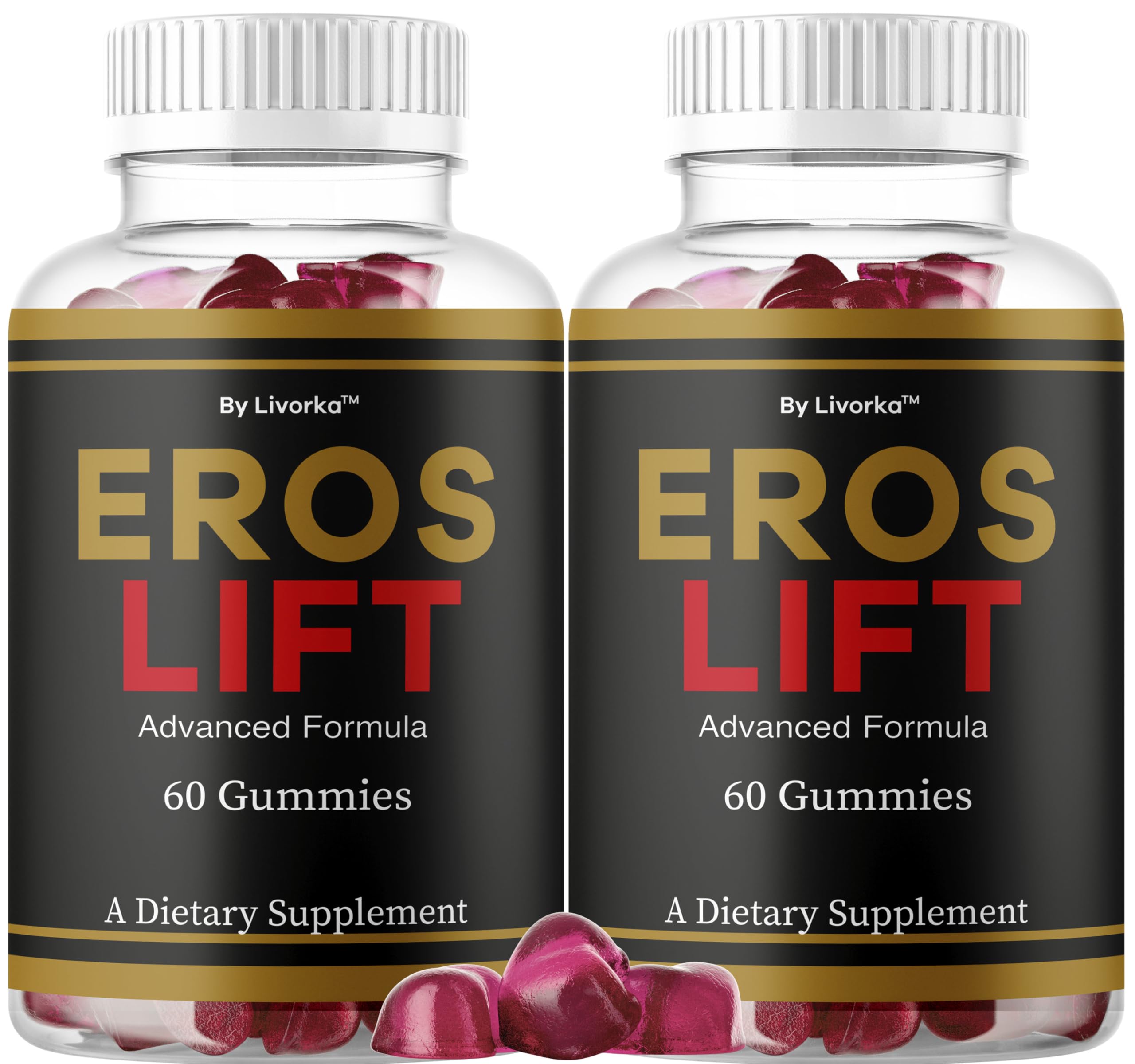 LIVORKA Eros Lift gummies bottle front for daily wellness support