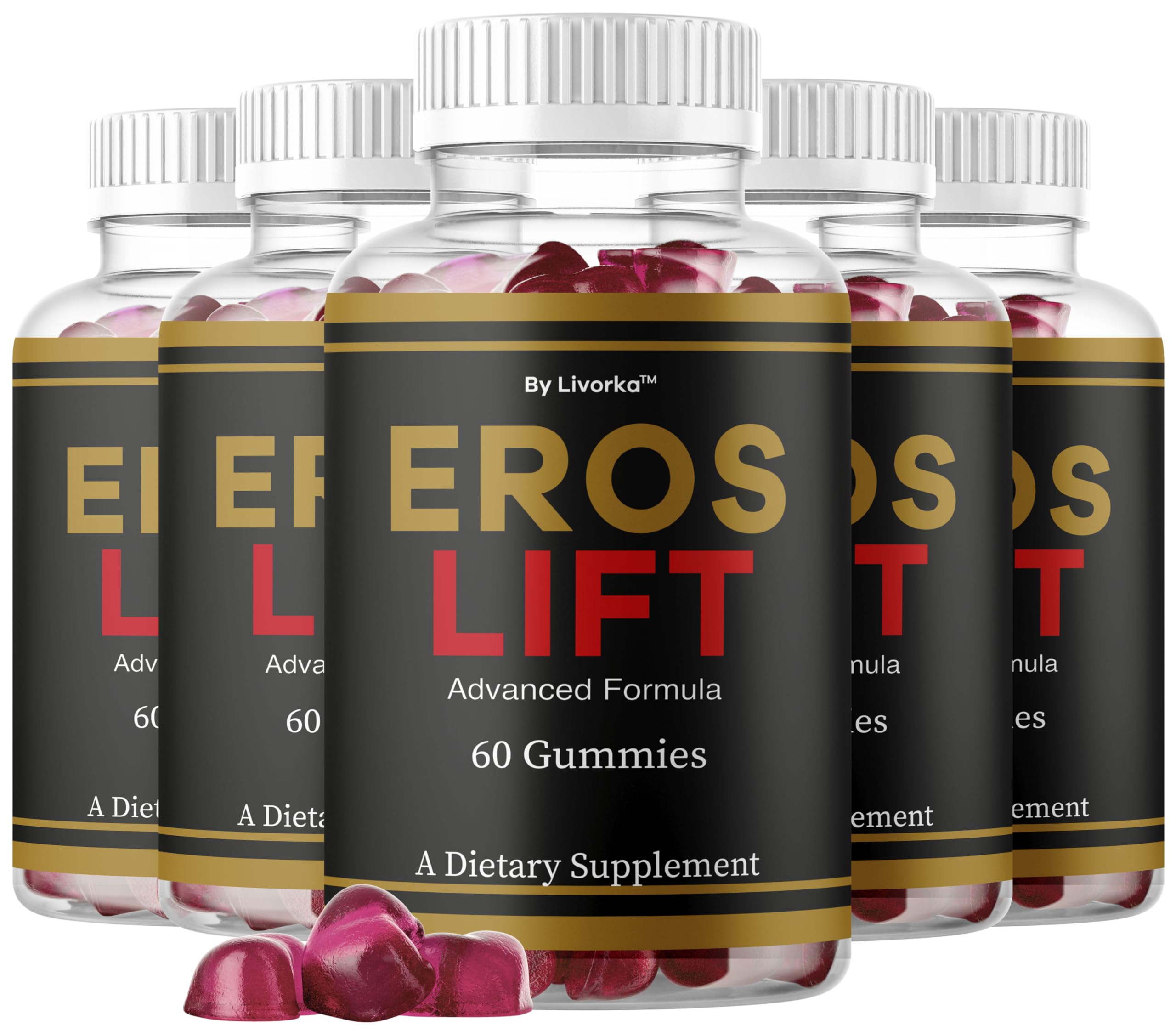 LIVORKA Eros Lift Gummies pack-front, daily wellness support.