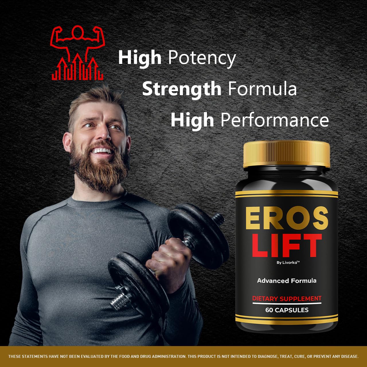 LIVORKA ErosLift advanced formula packaging signals premium wellness support