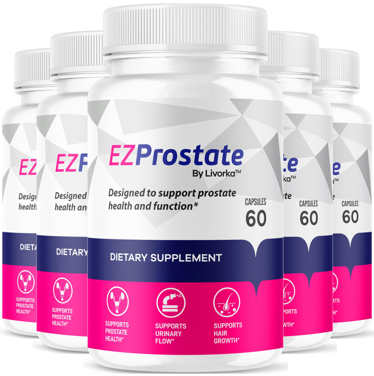 LIVORKA EZ Prostate supplement bottle front for a convenient daily wellness routine.