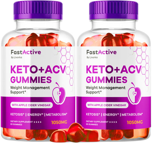 LIVORKA Fast Active Keto ACV Gummies bottle for a convenient keto routine.