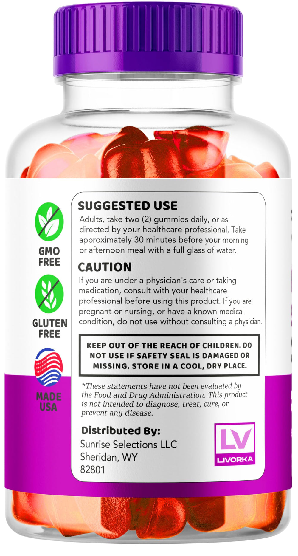LIVORKA gummies open bottle ready for quick, on-the-go daily routine.